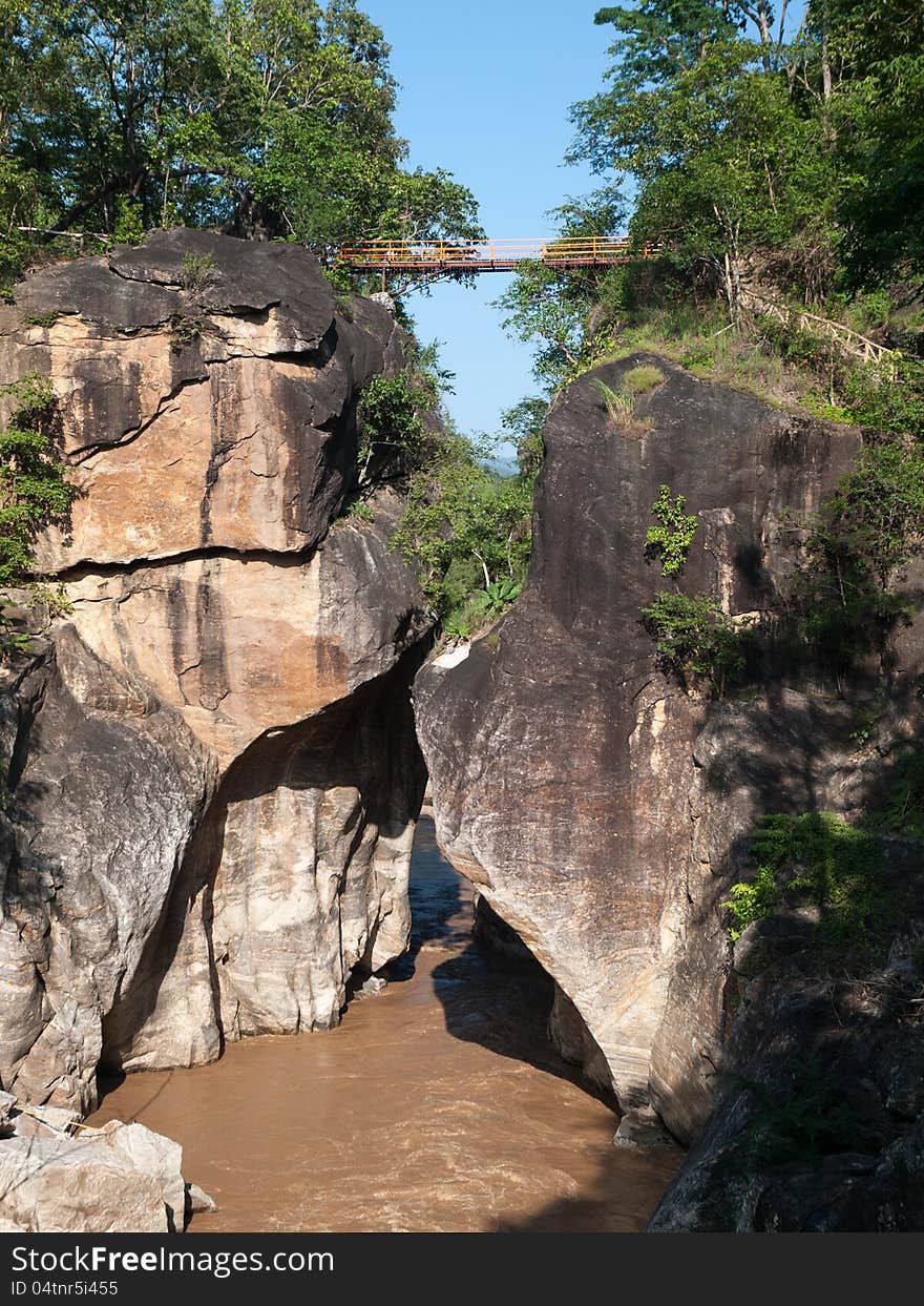 Bridges, Ob Luang in Chiang Mai, Thailand. Bridges, Ob Luang in Chiang Mai, Thailand.