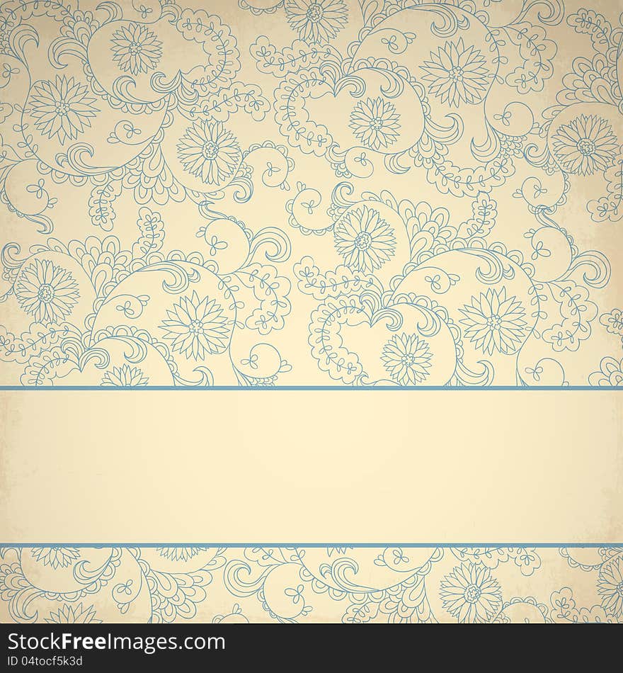 Delicate  background with flowers and swirls, for invitation and card. Delicate  background with flowers and swirls, for invitation and card