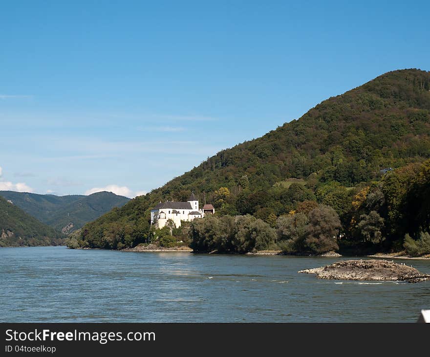 View from Danube River -Schonbuhel Castle