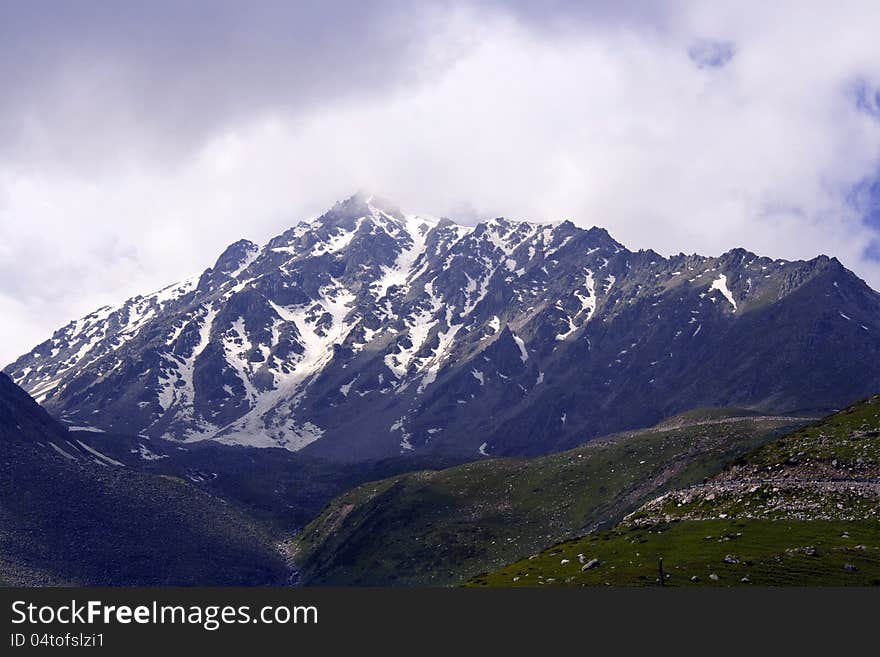 Mountains in snow