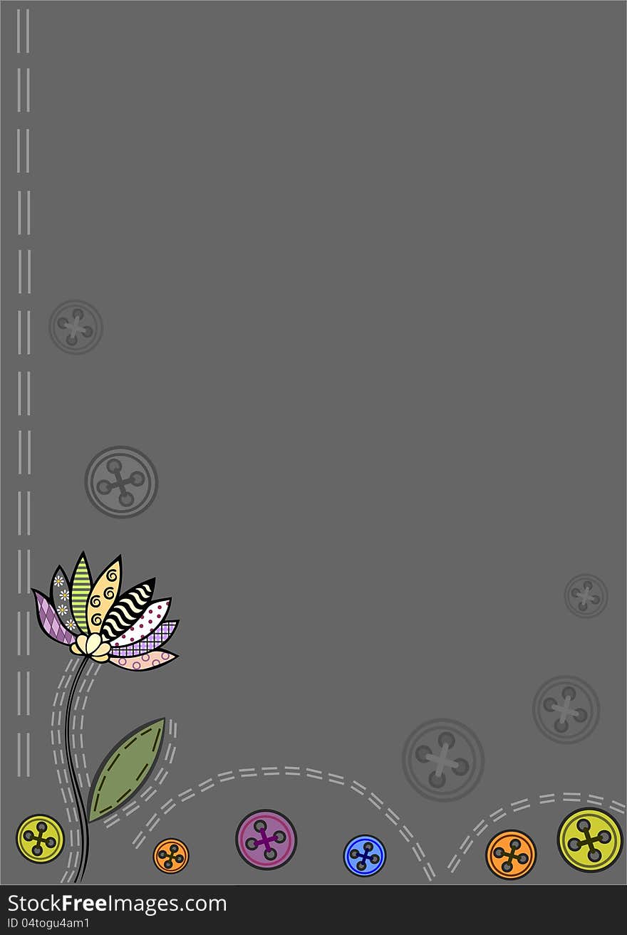 Background.fabric. Flower. Buttons