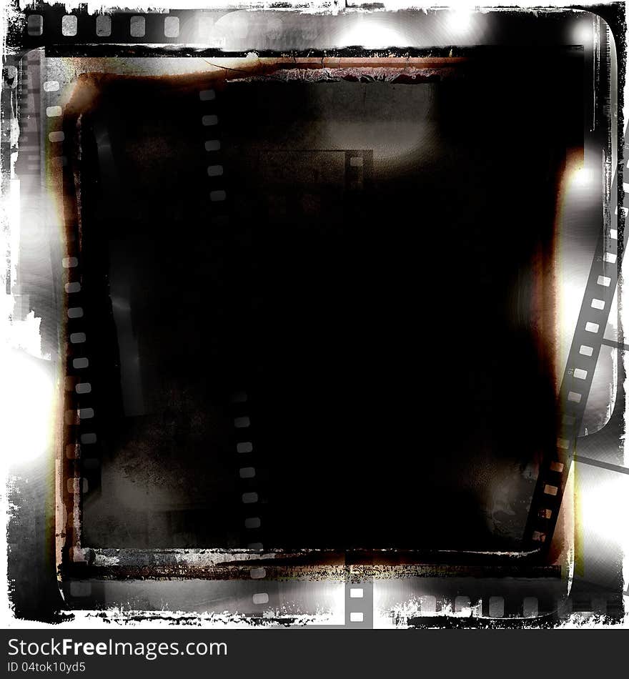 Filmstrips grunge frame