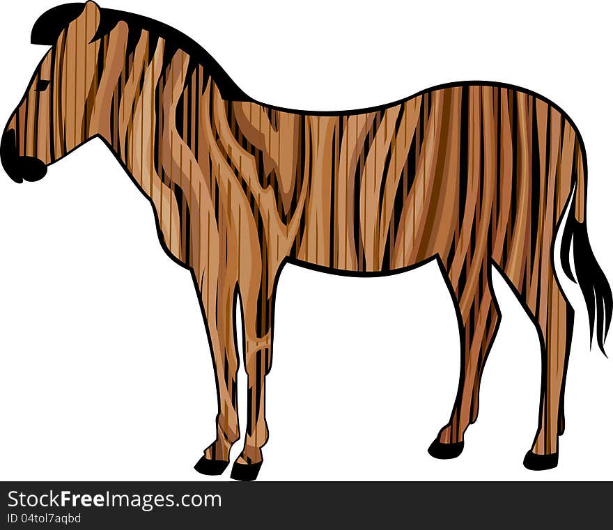 Wooden zebra