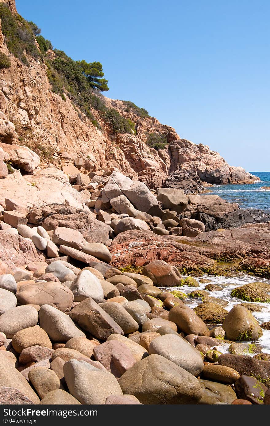 Sunny beach in Catalonia