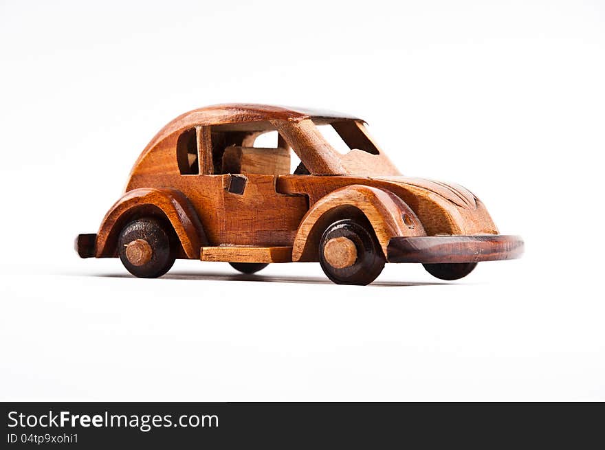 Retro wooden car model