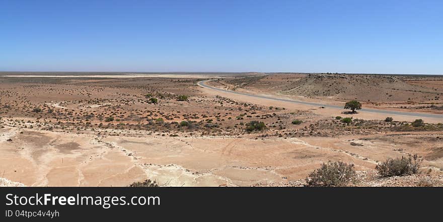 Western Australia, Panorama of desert.