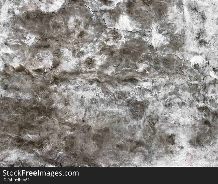 Details Of Gray Cracked Concrete Wall