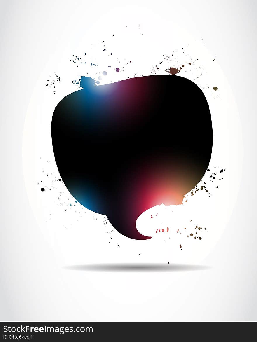 Abstract shiny grunge speech bubble. Abstract shiny grunge speech bubble