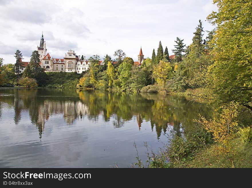 Pond beneath the castle