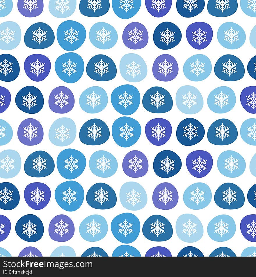 Winter snowflakes decorative seamless.