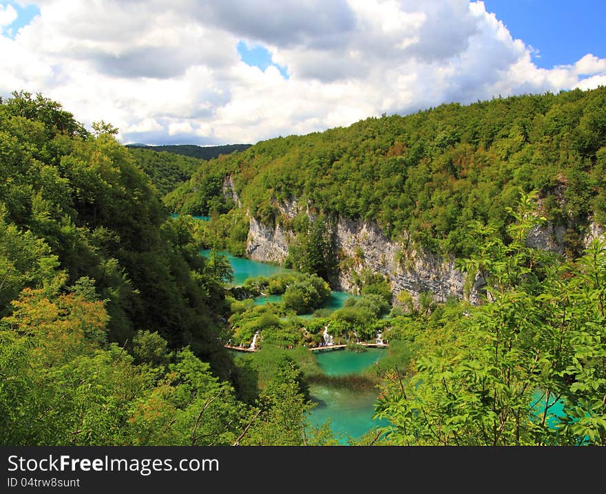 Waterfalls and forest at summer in Plitvice national park croatia (southeast europe). Waterfalls and forest at summer in Plitvice national park croatia (southeast europe).