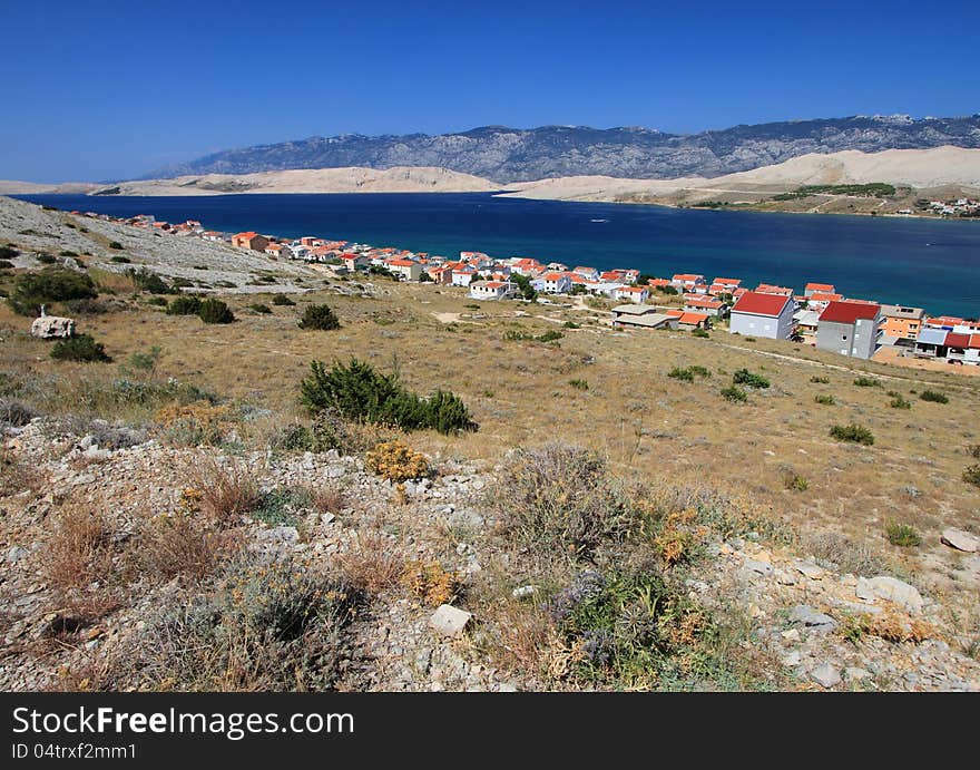 Pag island, croatia, adriatic sea