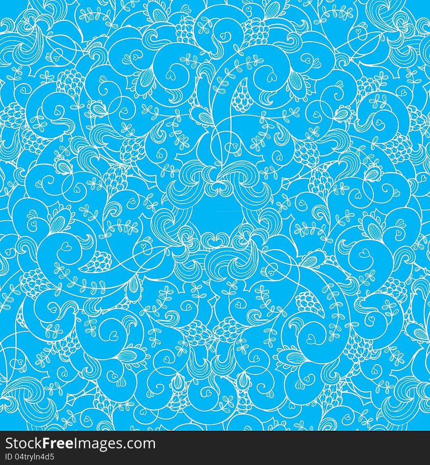 Vector seamless background with flowers. Vector seamless background with flowers