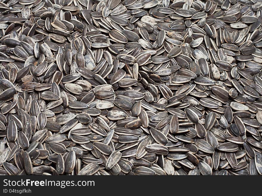 Close up sunflower seed backgrounds and textures.