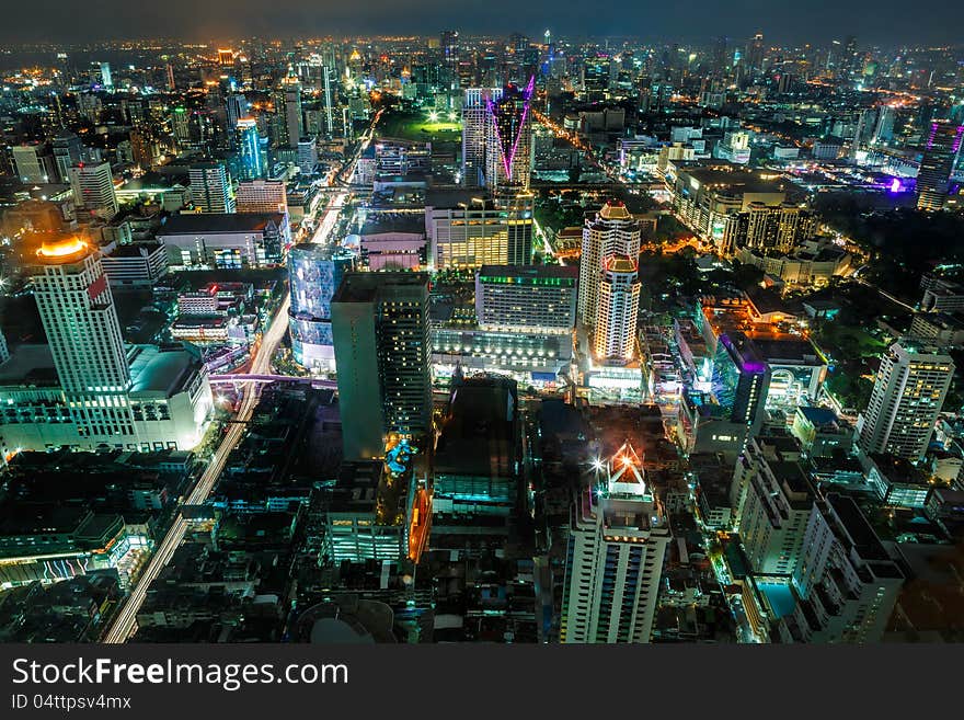 Night view of Bangkok