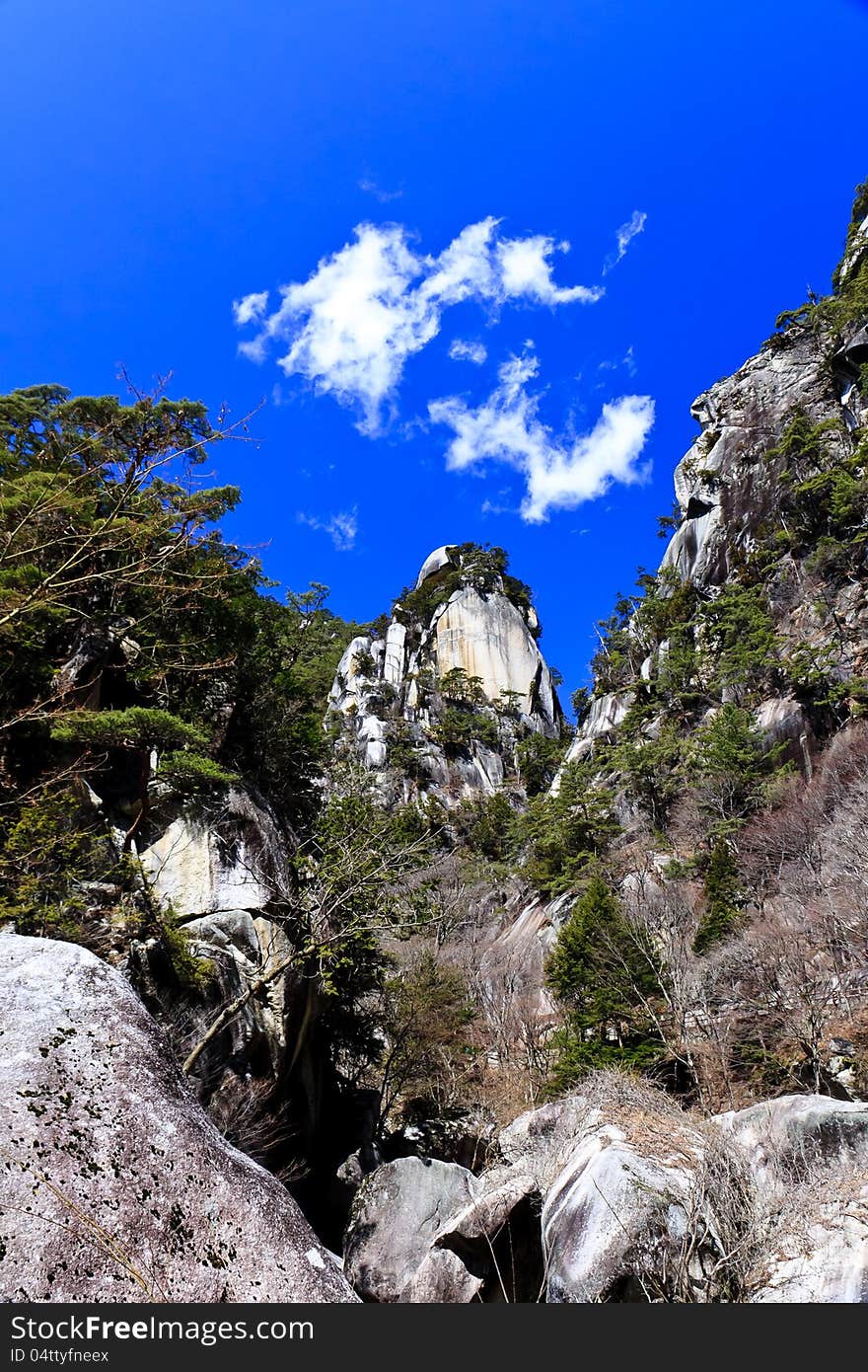 Beautiful gorge in Japan