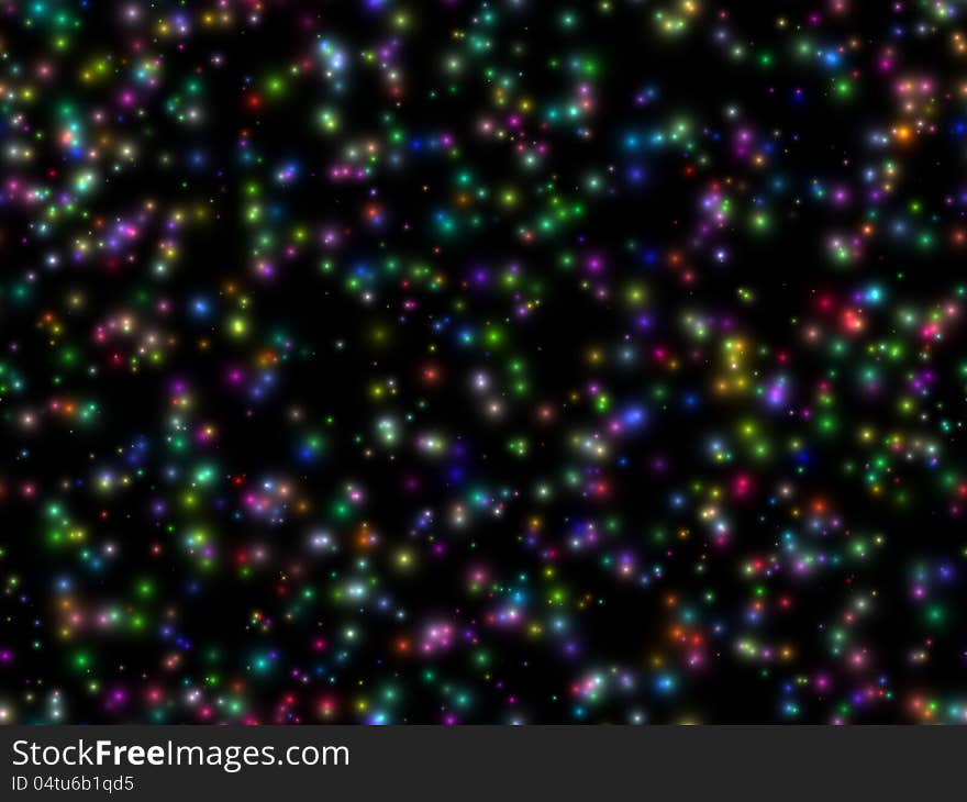 Abstract colorful starfield