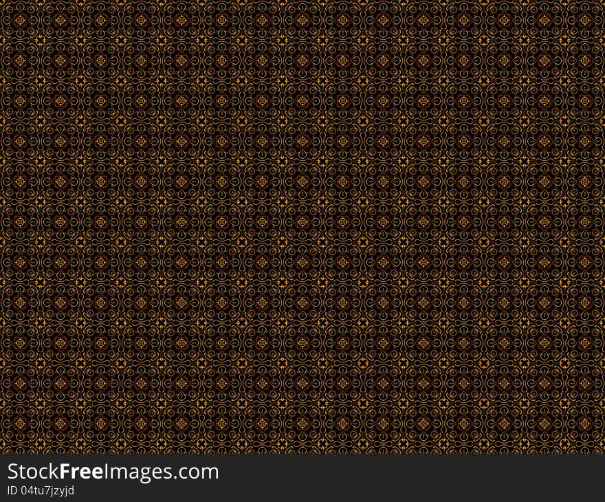 Illustration of abstract golden flowers pattern background. Illustration of abstract golden flowers pattern background.