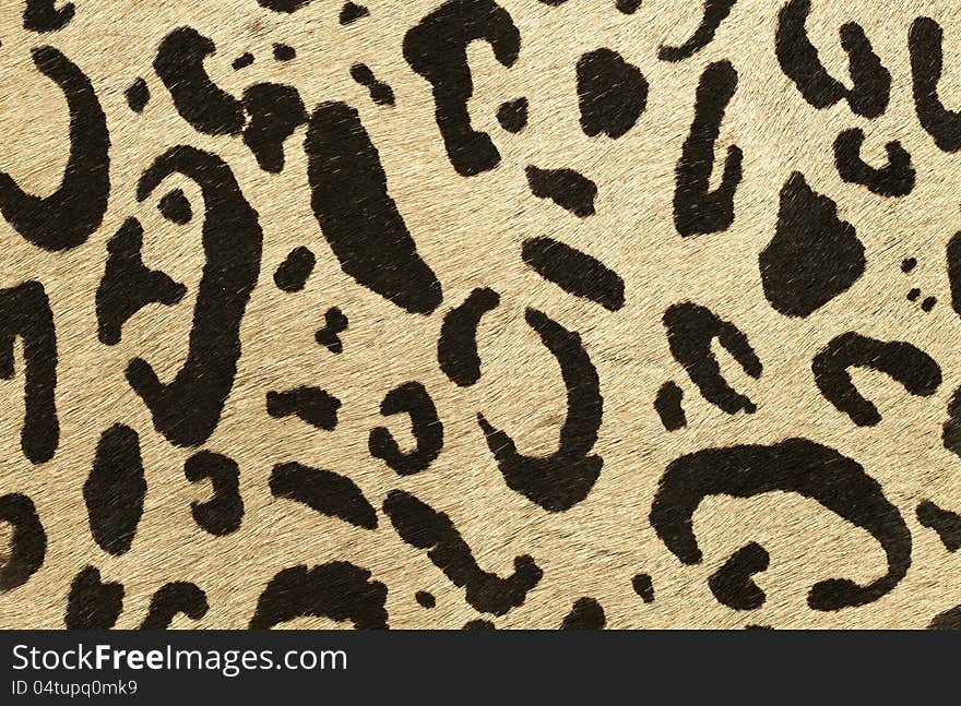 Fake tiger skin that made from leather