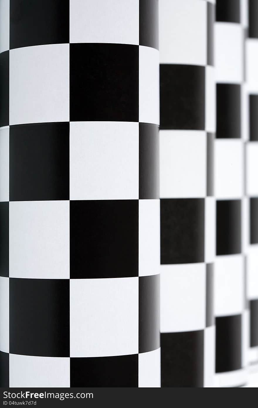 Abstract background made from black and white checkered paper. Abstract background made from black and white checkered paper