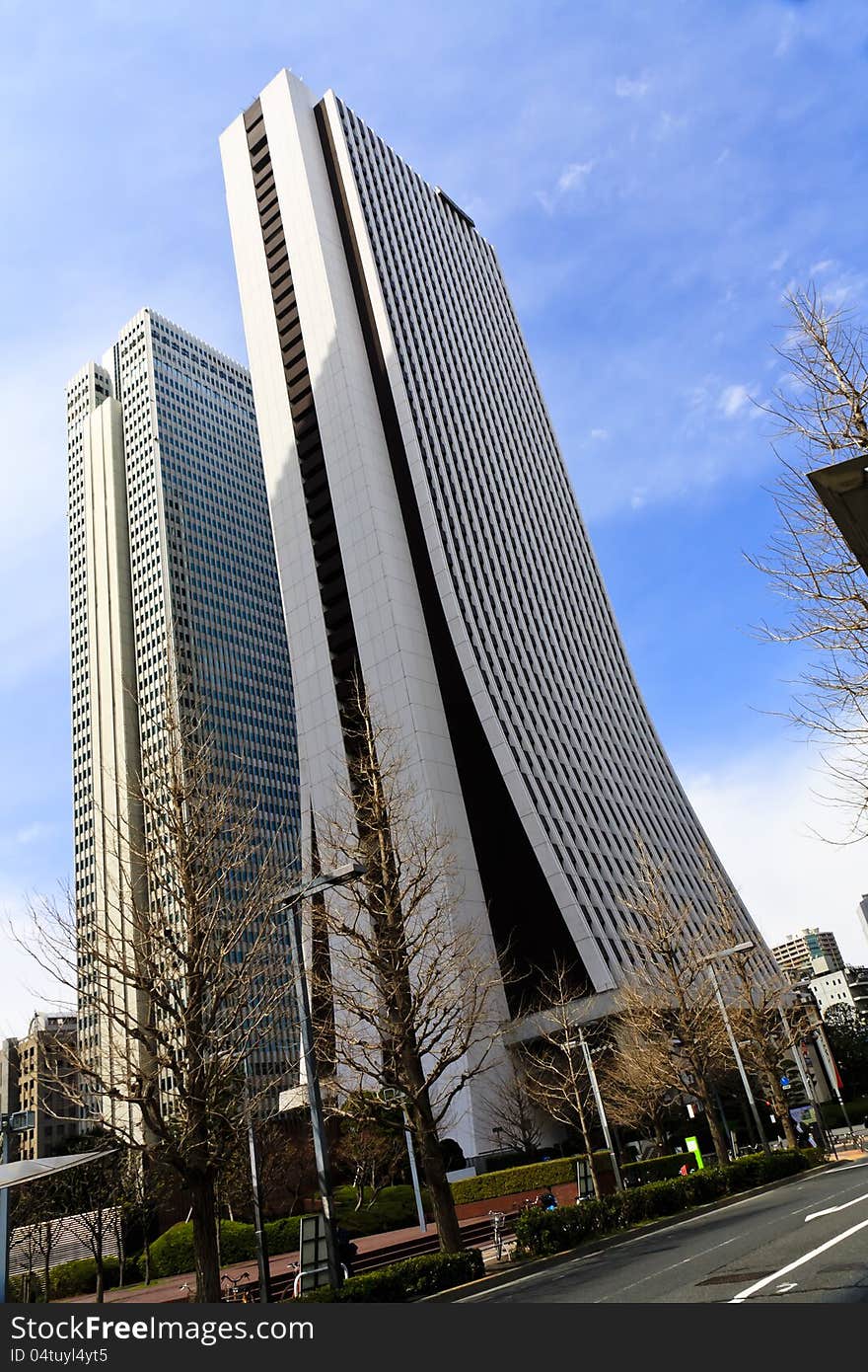 High rise architecture in Tokyo, Japan.