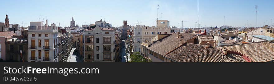 Spain, Valencia, view from above, the roofs of houses, architecture, building, city, street view