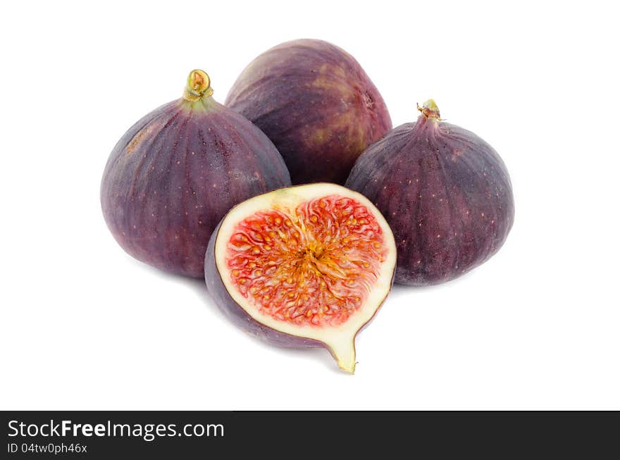 Fresh fig fruit isolated on white background. Fresh fig fruit isolated on white background