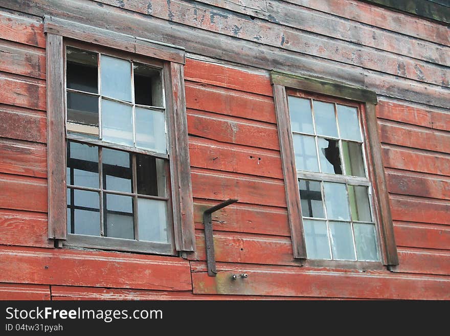 A decrepit old building front in Anacortes, Washington. A decrepit old building front in Anacortes, Washington