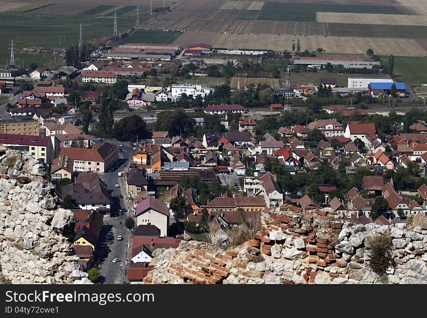 Aerial view with urban buildings. Aerial view with urban buildings