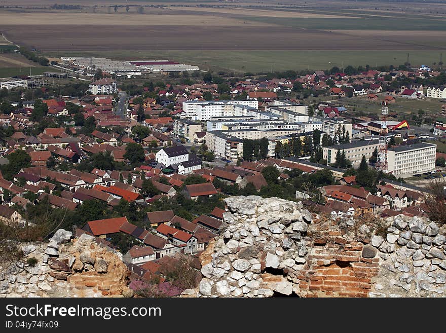 Aerial view with urban buildings. Aerial view with urban buildings