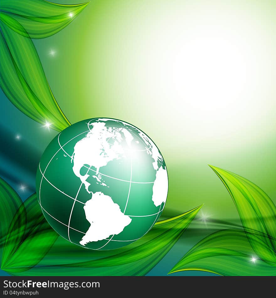 Environmental vector concept background with globe. Eps10. Environmental vector concept background with globe. Eps10