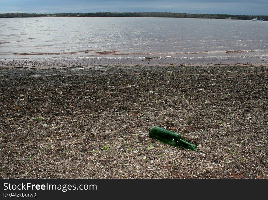 Green Wine Bottle