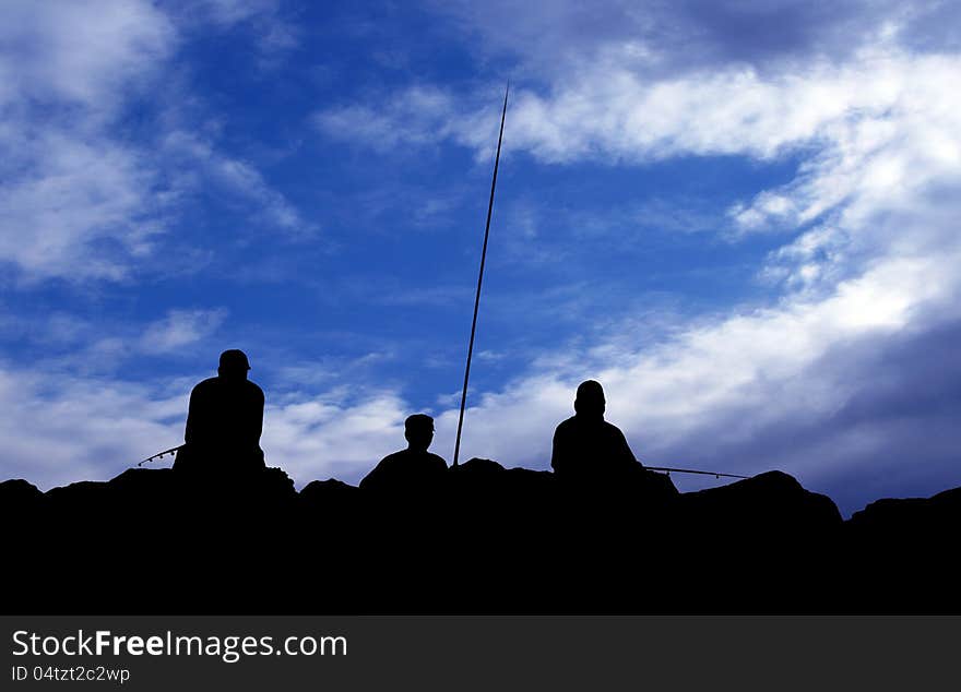 Fishermen Silhouette