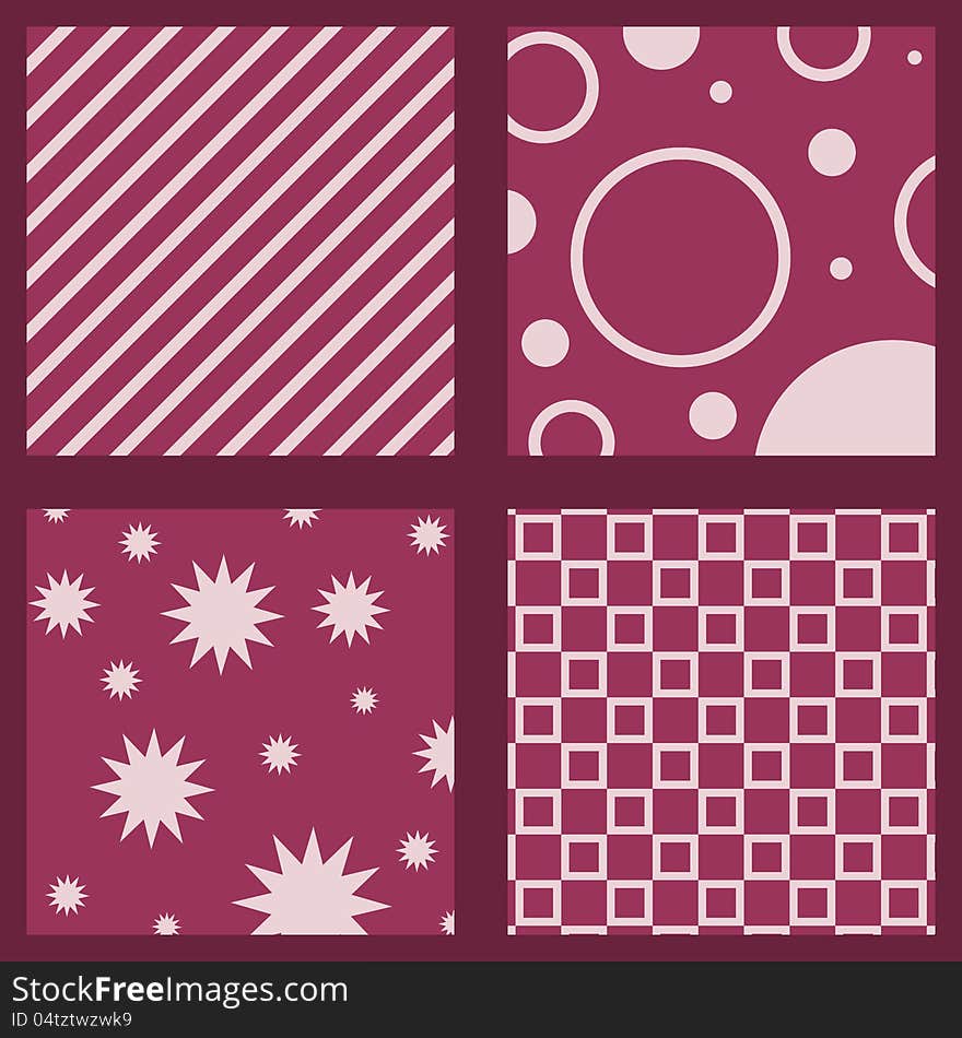 Seamless raspberry pattern with cream accents. Seamless raspberry pattern with cream accents