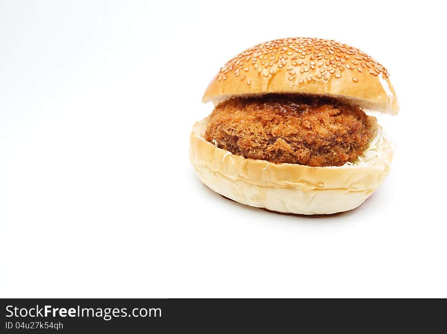 Hamburger  on white background