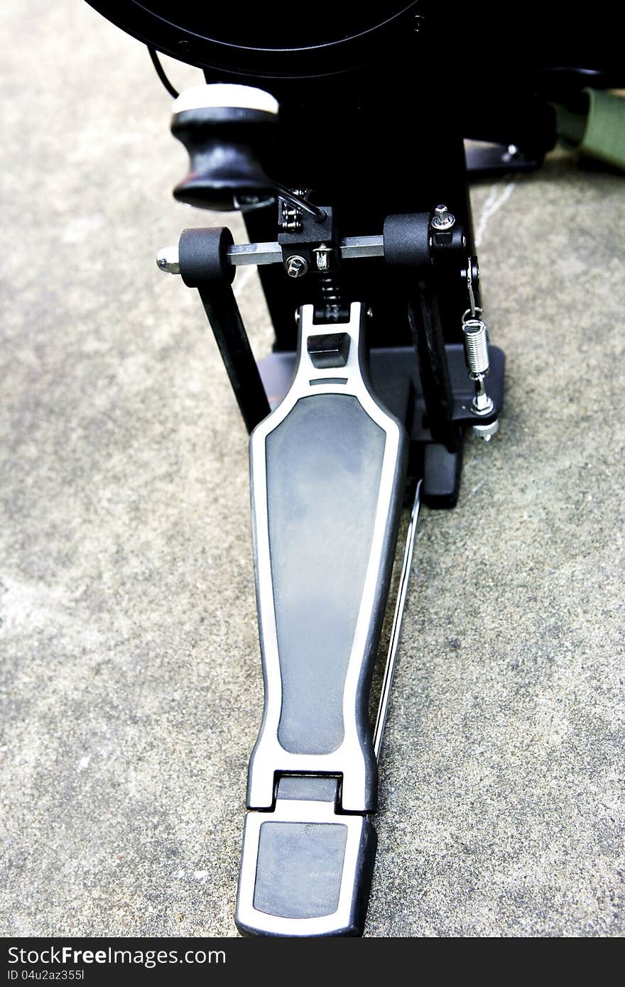 Single pedal close-up ,drum kit part