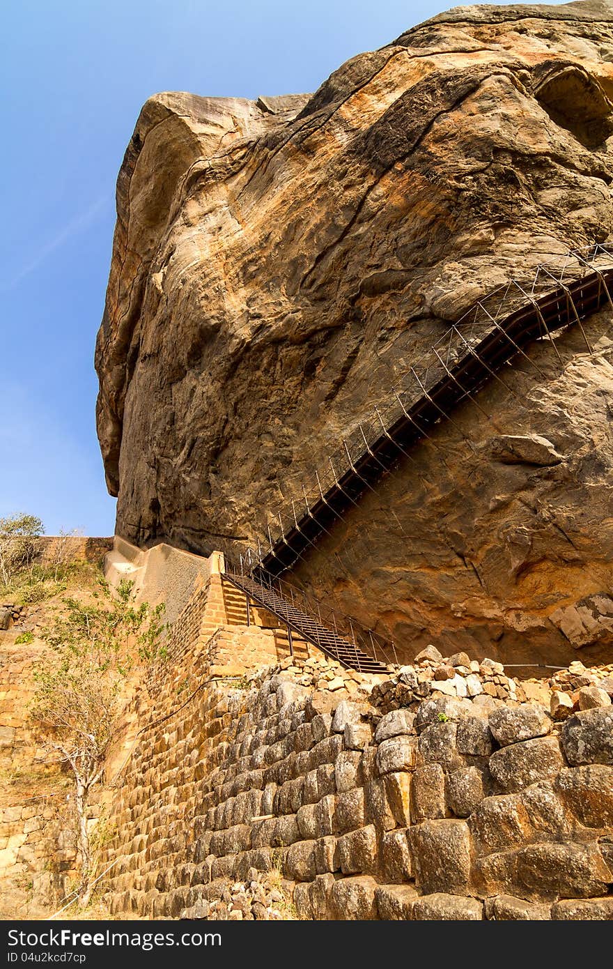 Ladder Of Sigiriya Lion S Rock Fortress