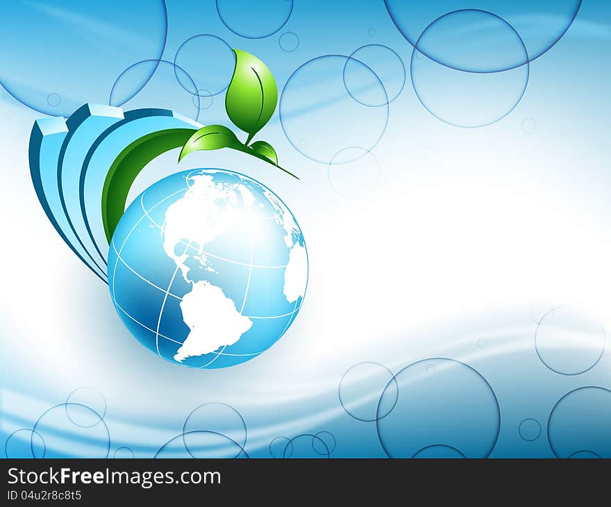 Environmental vector concept background with globe. Eps10. Environmental vector concept background with globe. Eps10