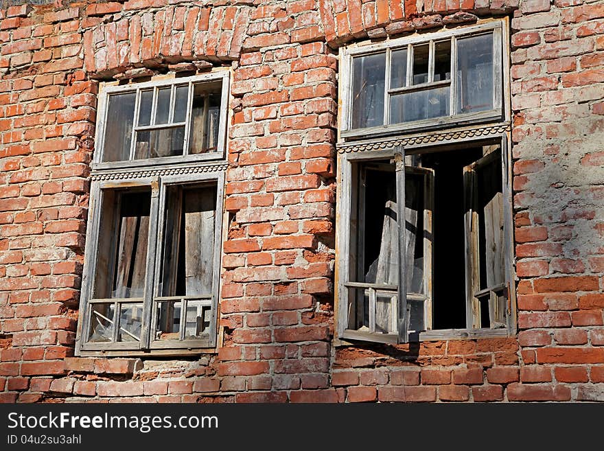 Ruins of house in village Vysne Malatiny, Slovakia