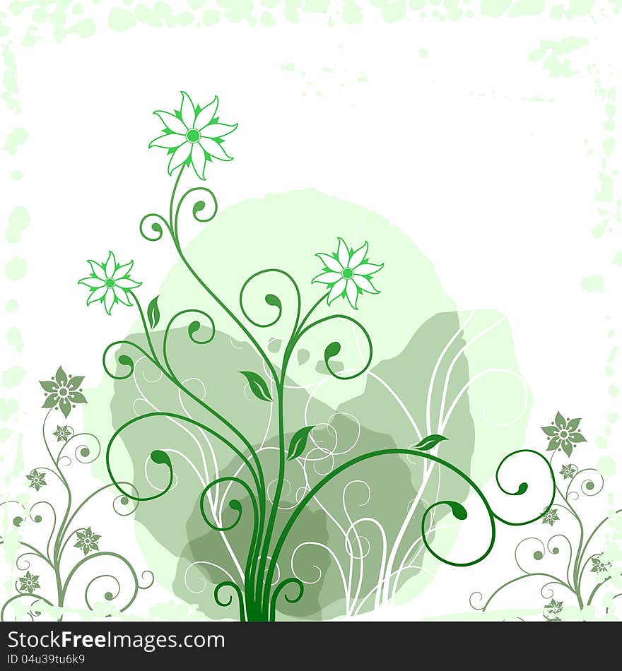 Flower background in grunge style. Flower background in grunge style