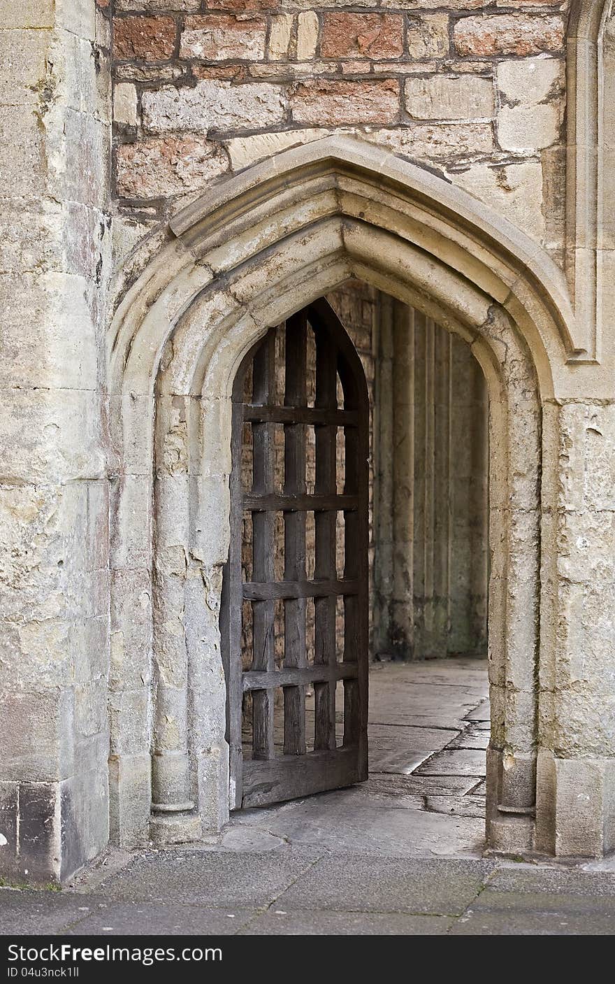 Stone archway in the city of Wells, Somerset,UK. Stone archway in the city of Wells, Somerset,UK