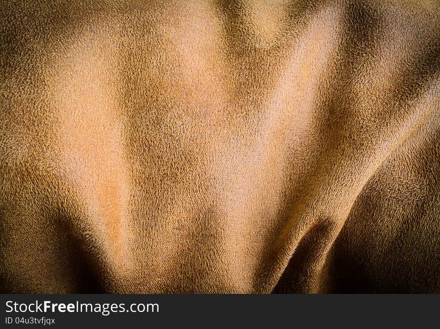 Texture of brown wrinkle fabric