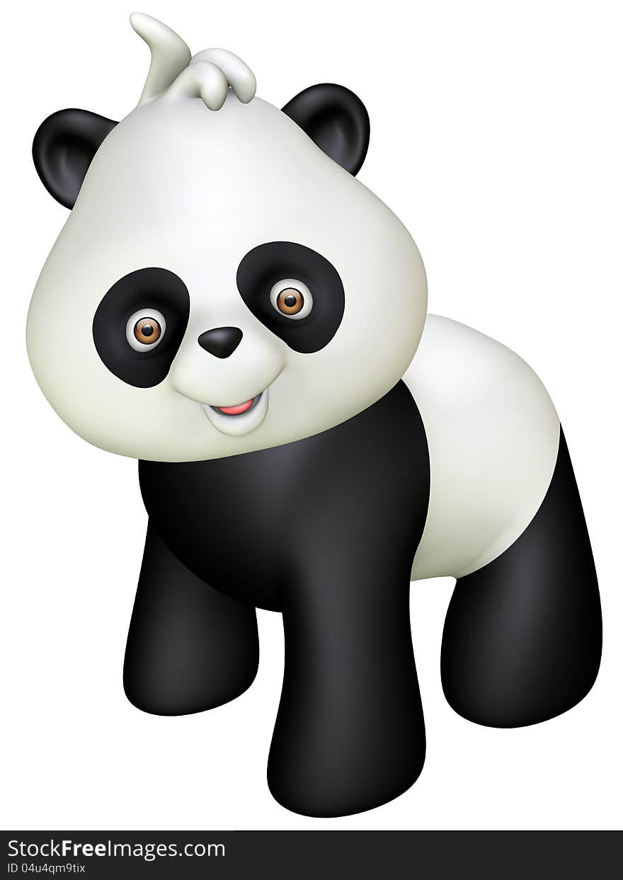 Panda with isolation on a white background