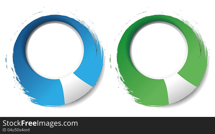 Abstract illustration of a hole in two versions. Abstract illustration of a hole in two versions