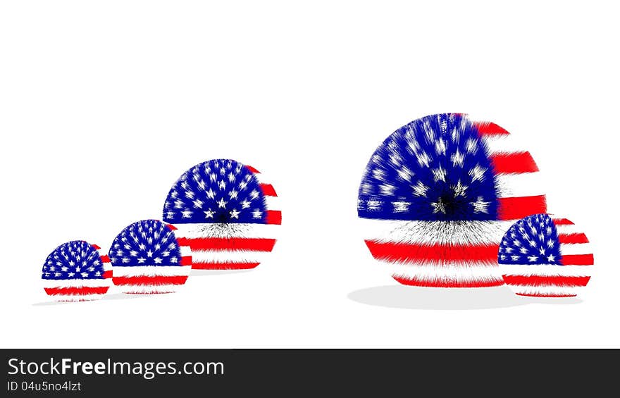 USA fur ball flag