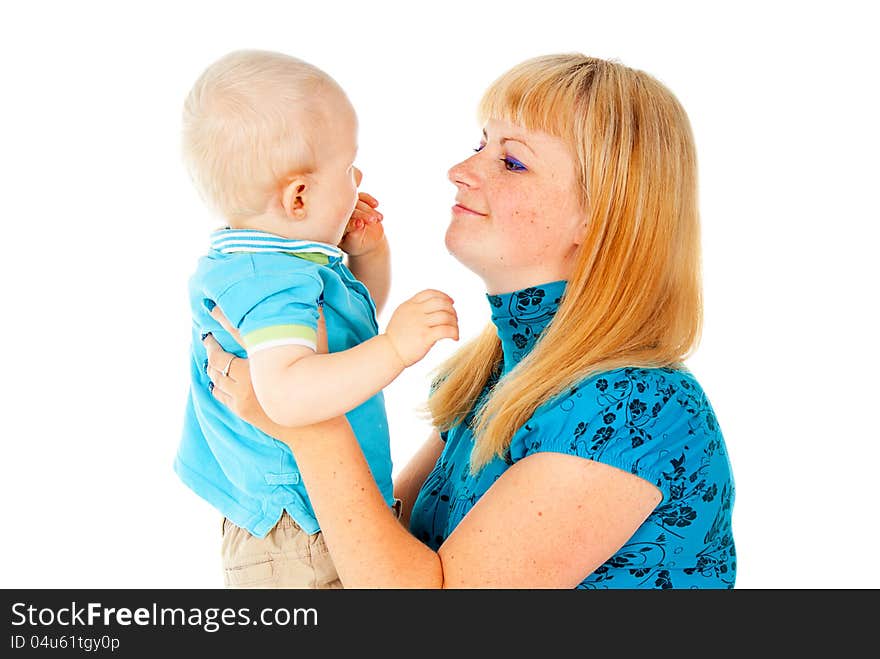 Happy Mom And Baby