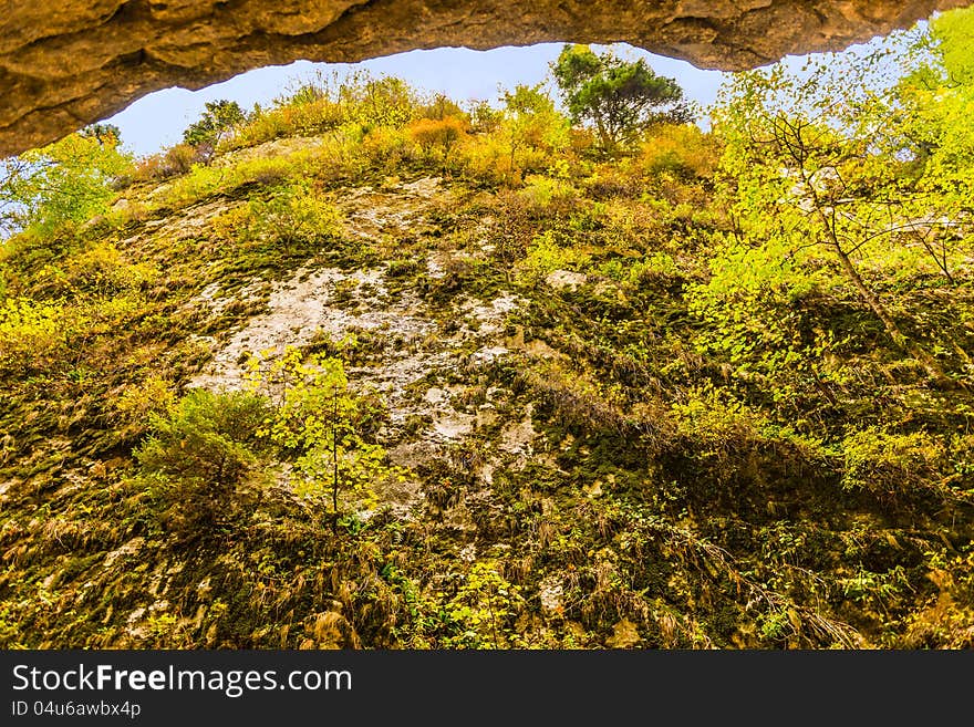 Beautiful landscape in the mountains of Transylvania passage