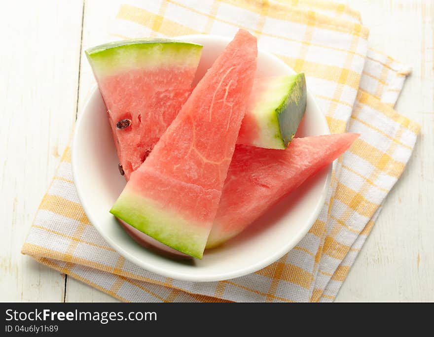 Sliced Watermelon on a plate