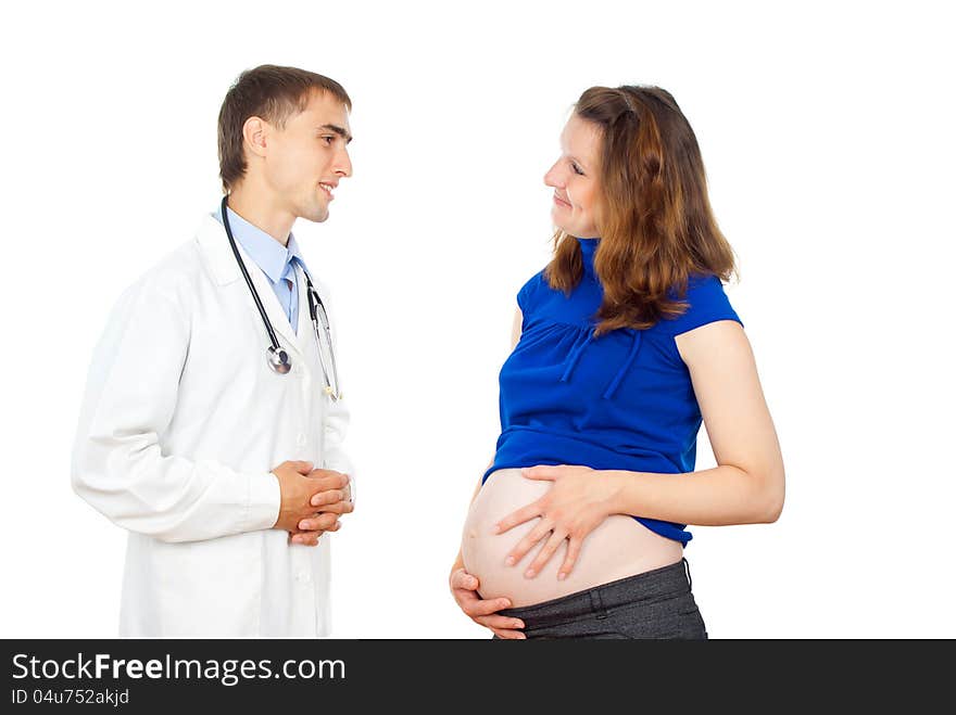 Doctor advises a pregnant girl