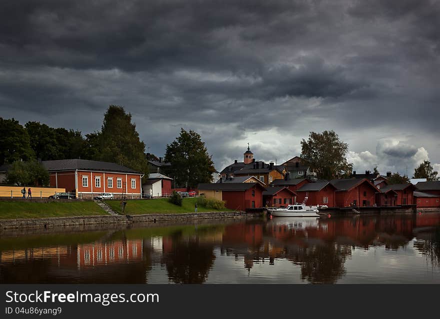 Wooden huts on bank of river in a historic town of Porvoo, east of helsinki, finland. Image no 133. Wooden huts on bank of river in a historic town of Porvoo, east of helsinki, finland. Image no 133.